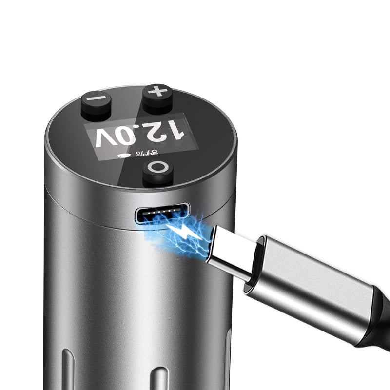 Favvosee HIDDEN Matte Silver Wireless Tattoo Pen Machine